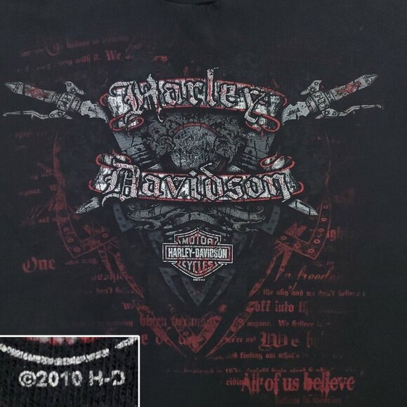 Harley Davidson Tank Top California Coat of Arms Swords Old English Modesto 2XL - Picture 4 of 11